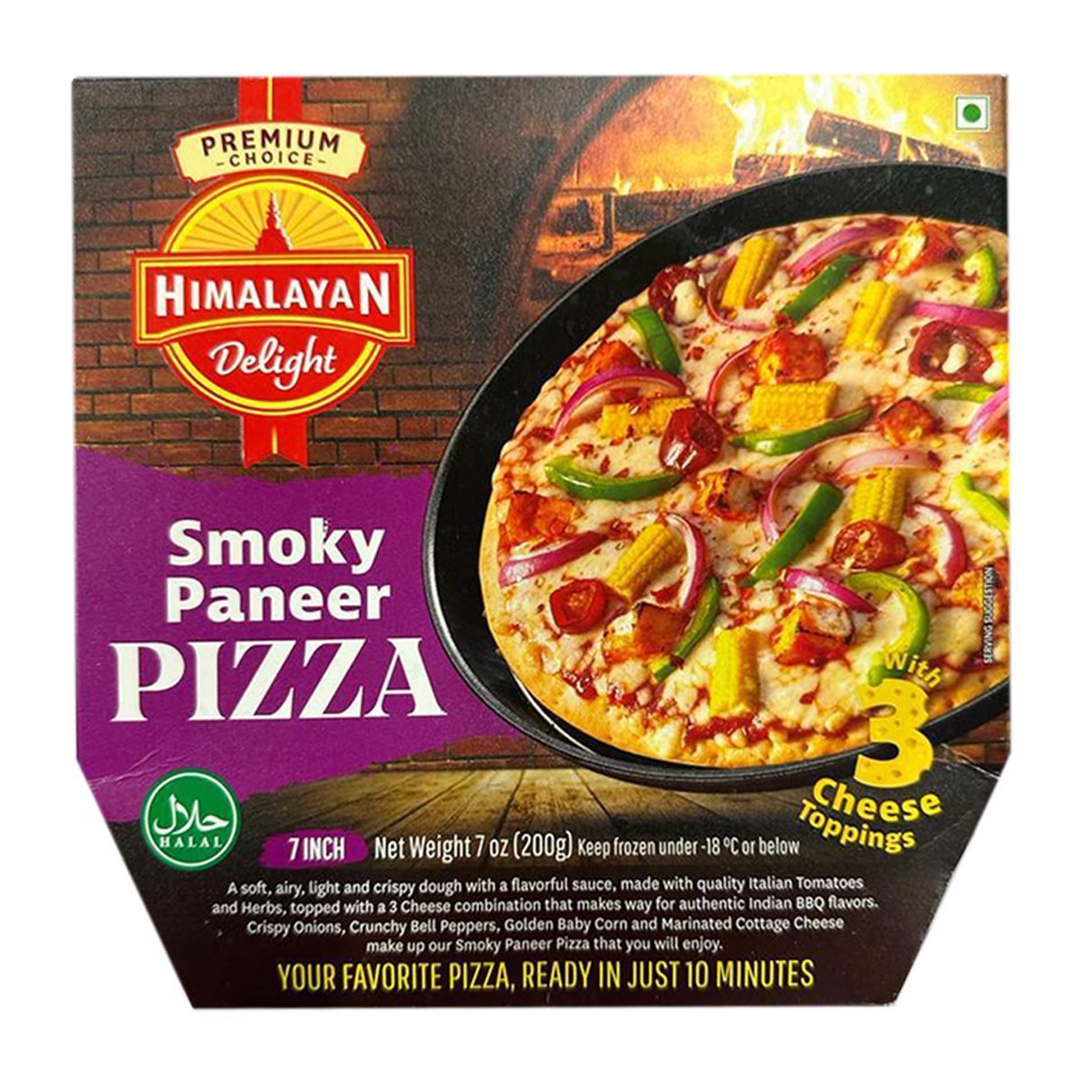 Himalayan Delight Smoky Paneer Pizza 7 Inch (160g  5.6oz)
