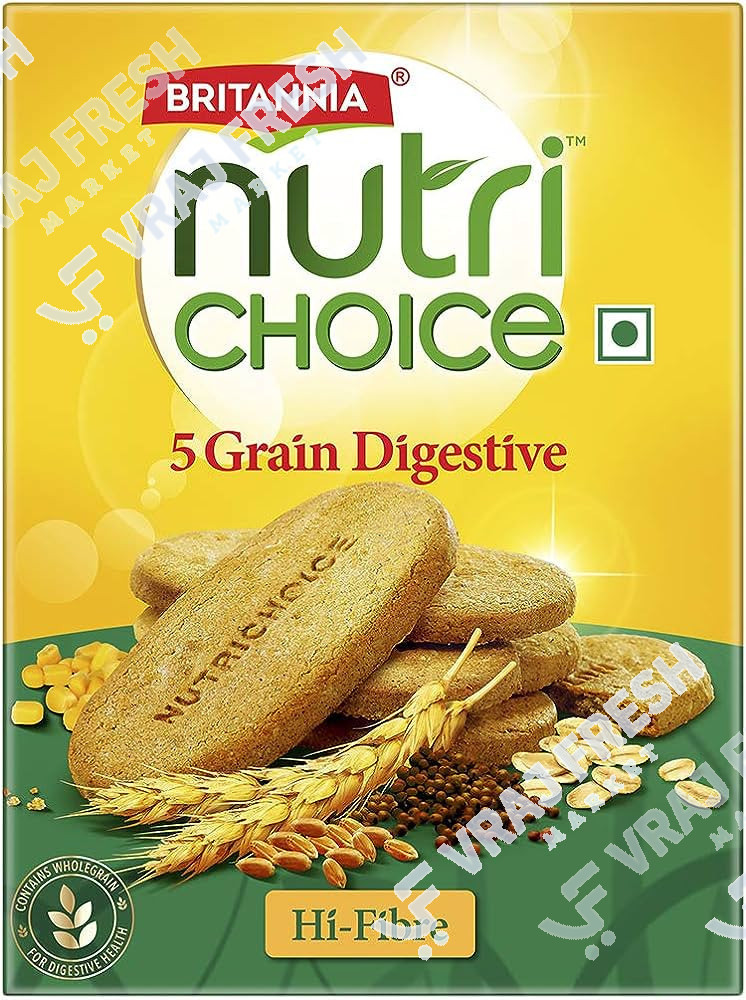 Britannia Nutri Choice 5-Grain Digestive Biscuits (250g  8.8Oz)