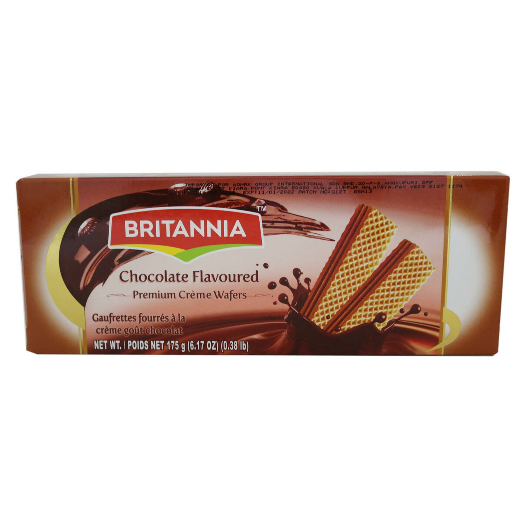 Britannia Chocolate Creme Wafers (175g  6.17Oz  0.38Lb)