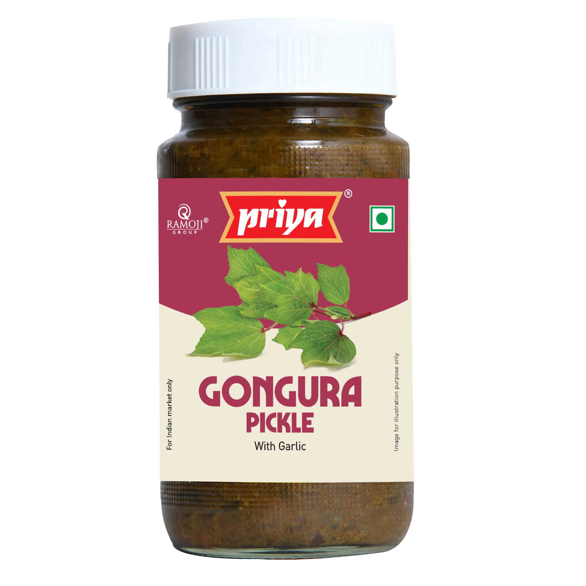 Priya Gongura Pickle With Garlic (300G  10.6Oz)