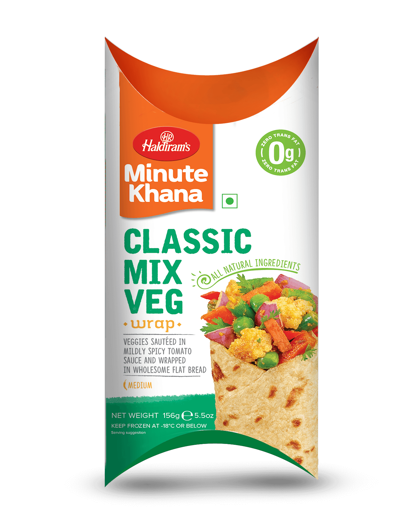 Haldirams Classic Mix Veg Wrap (156g  5.5Oz)