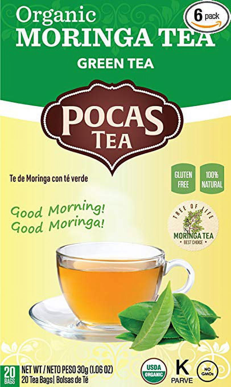 Pocas Tea Organic Moringa Tea Green Tea (30g  1.06oz)