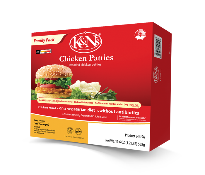 K&Ns Chicken Patties - 9 Patties (558g  19.6oz)