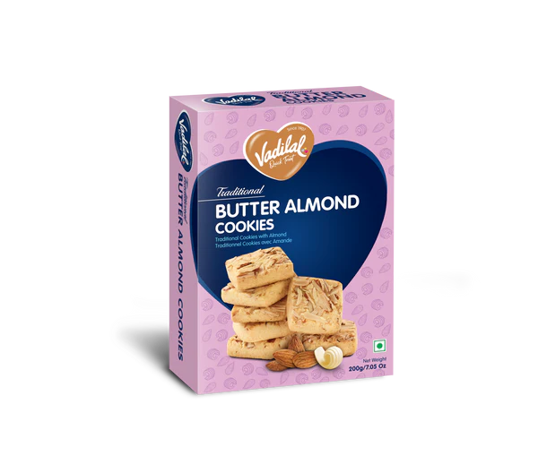 Vadilal Butter Almond Cookies (200g  7.05Oz)