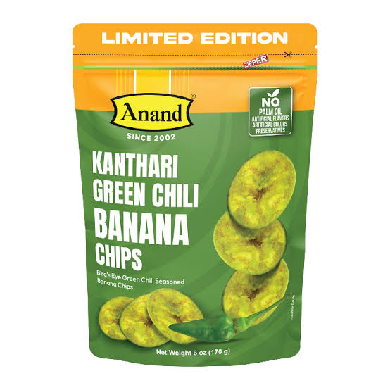 Anand Kanthari Green Chili Banana Chips (170g)
