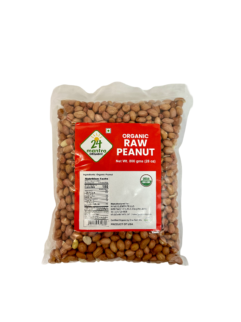 24 Mantra Organic Raw Peanuts (800g 28oz)